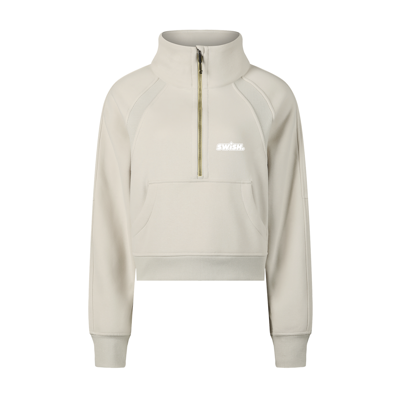 Swish. Women's Cropped Half-Zip Sweatshirt