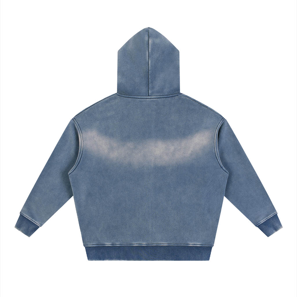 Swish. Sunfade Two-way Zipper Boxy Fleece Hoodie