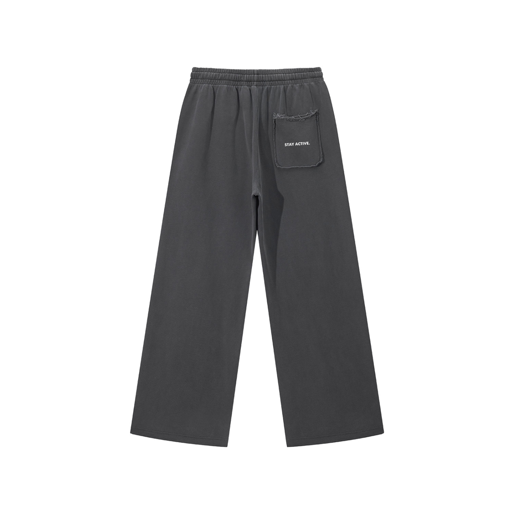 Swish. Snow Washed Raw Edge Sweatpants
