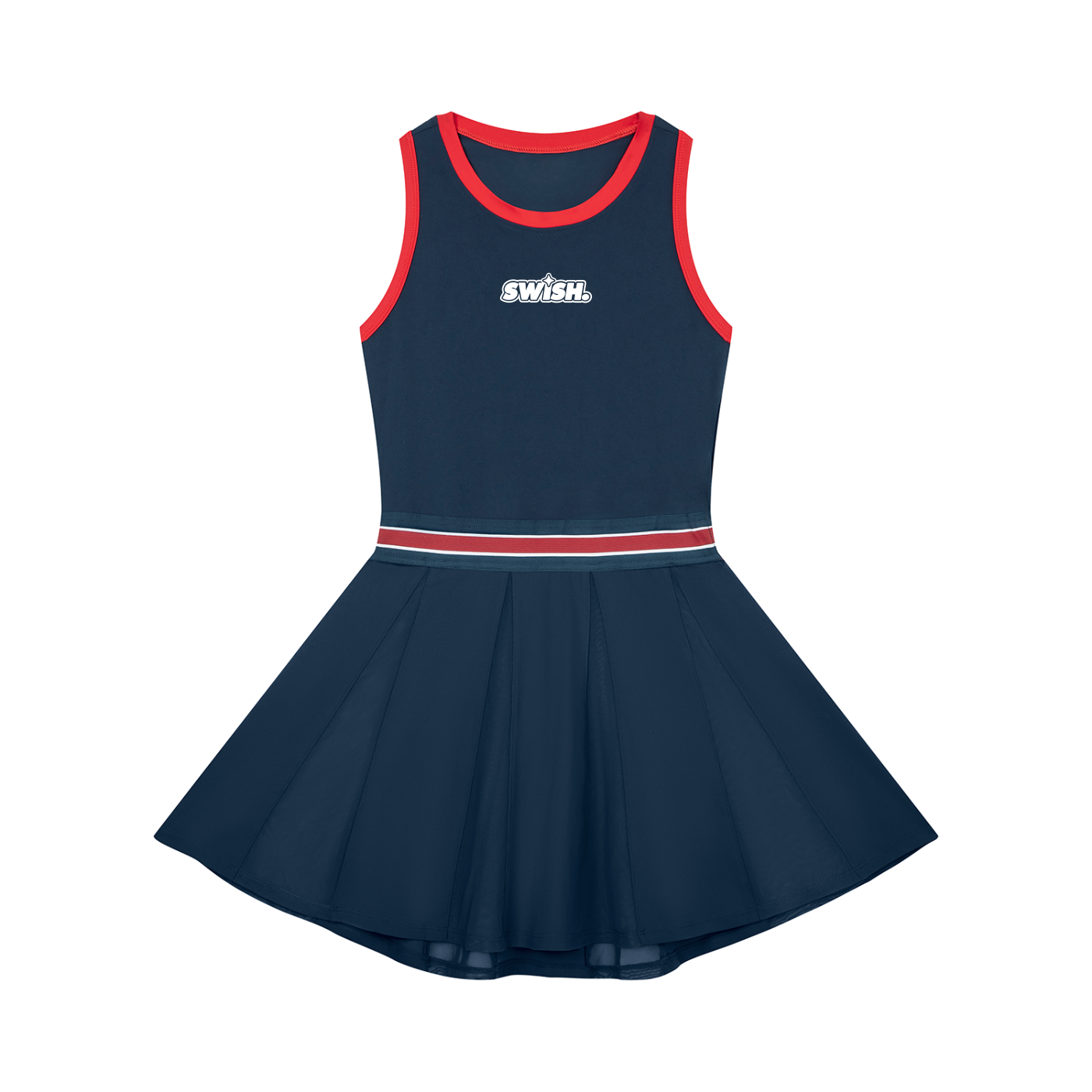 Swish. Women's Color Block A-Line Sleeveless Dress