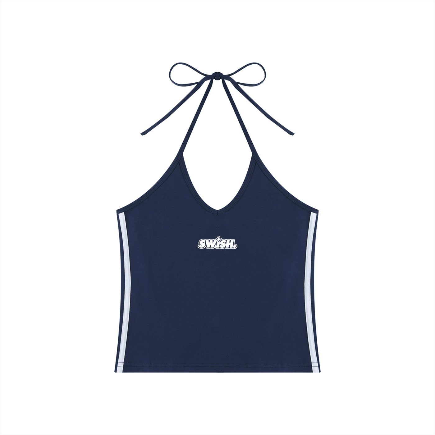 Swish. Women's Color Block Halter Crop Tank Top