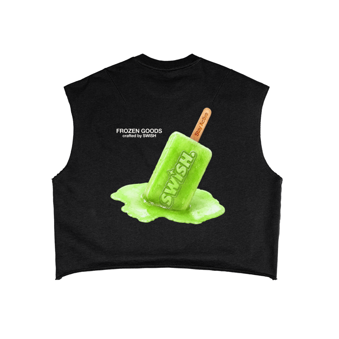 Swish. "Frozen Goods" French Terry Boxy Tank Top