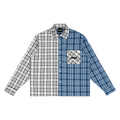 Swish. Unisex Oversized Plaid Color Block Shirt