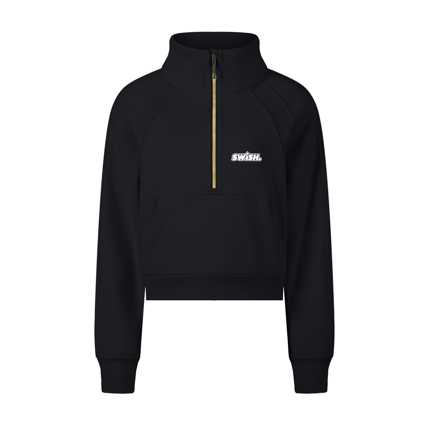 Swish. Women's Cropped Half-Zip Sweatshirt