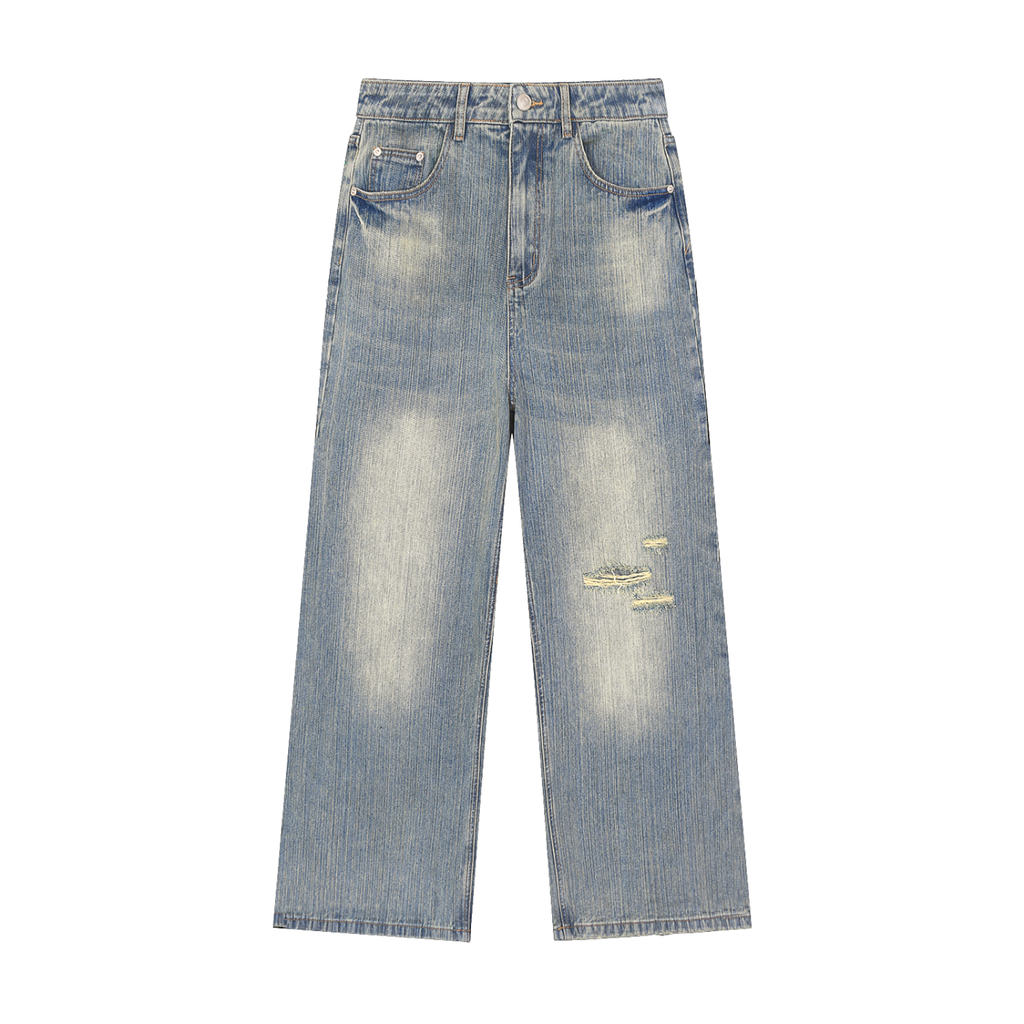 Swish. Vintage Wash Distressed Denim Jeans