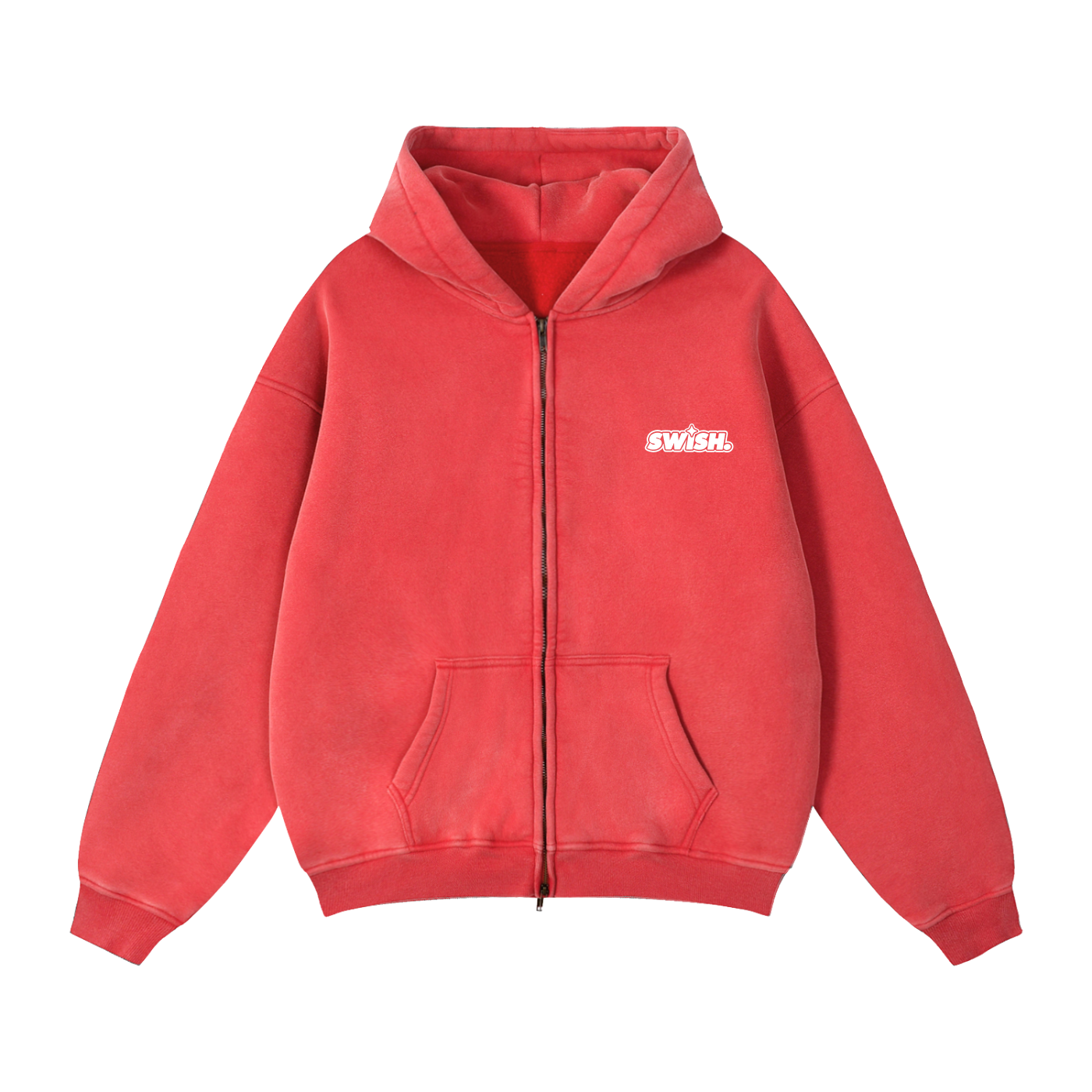 Swish. Zip-Through Boxy Fleece Hoodie