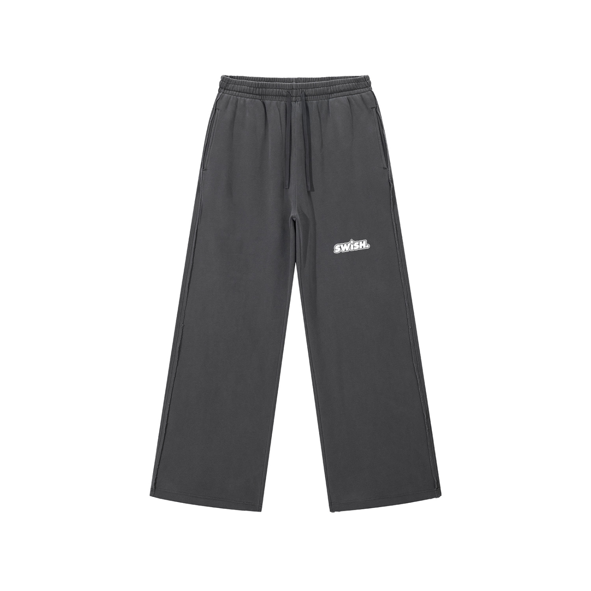 Swish. Snow Washed Raw Edge Sweatpants