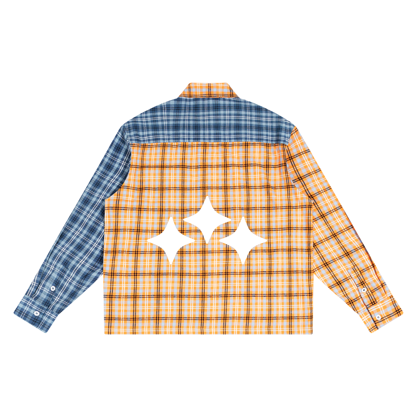 Swish. Unisex Oversized Plaid Color Block Shirt