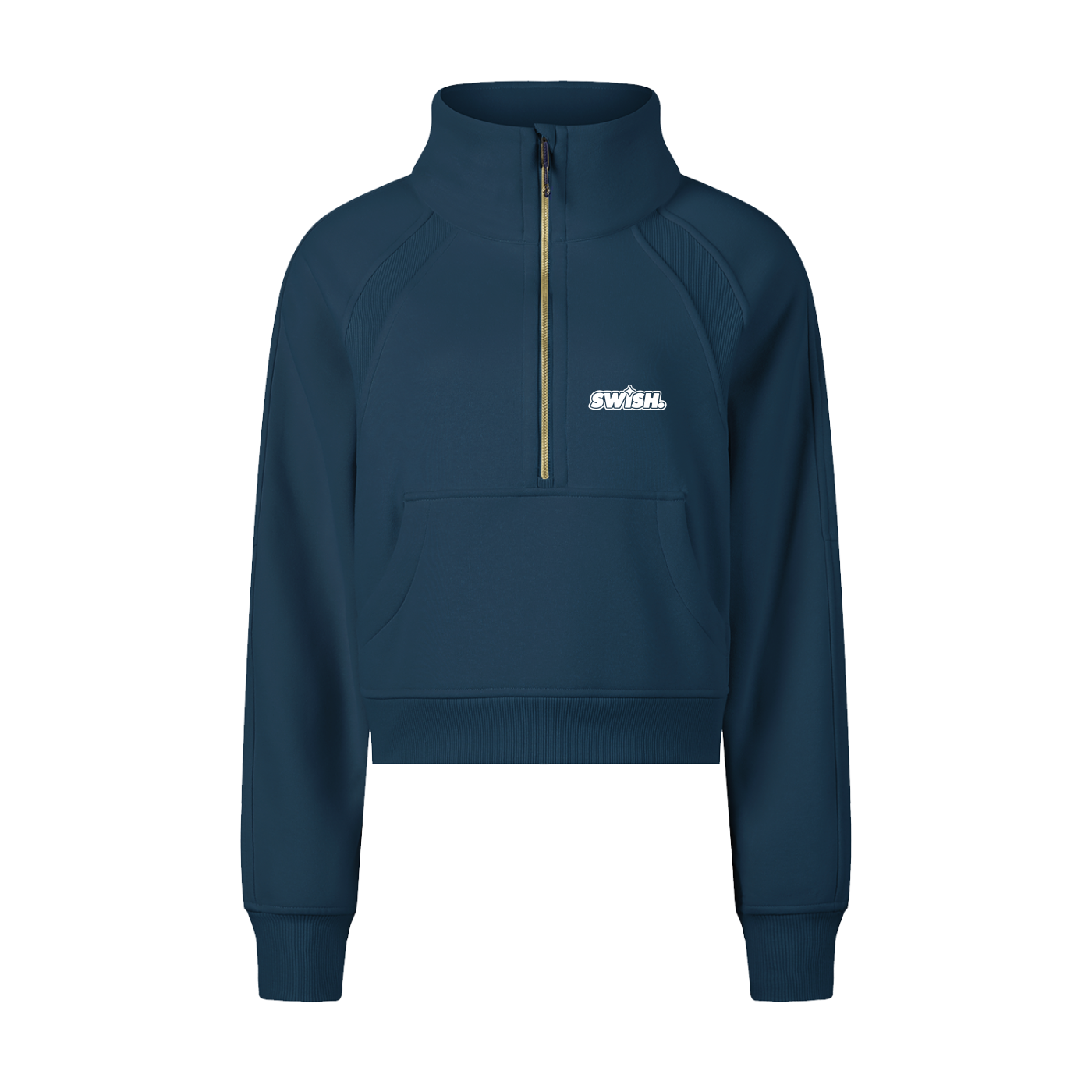 Swish. Women's Cropped Half-Zip Sweatshirt