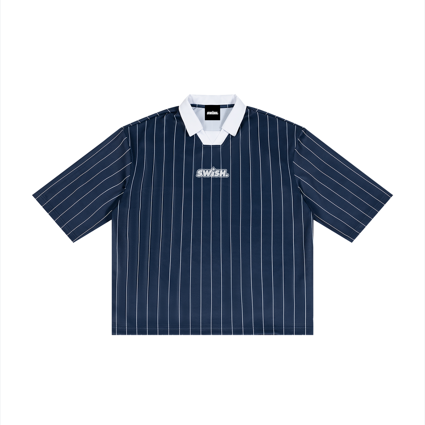 Swish. Unisex Pinstripe Collared Soccer Jersey