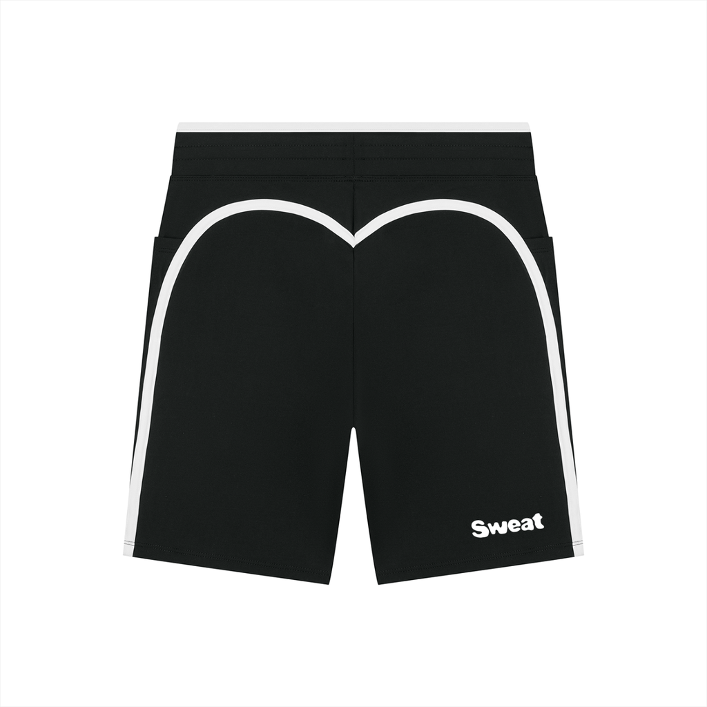 Sweat. Women's High Rise Color Block Yoga Shorts