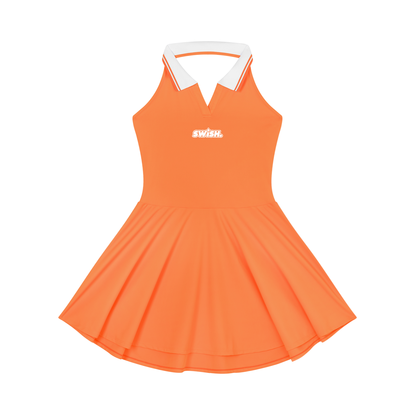 Swish. Women's Collared Halter A-Line Tennis Dress
