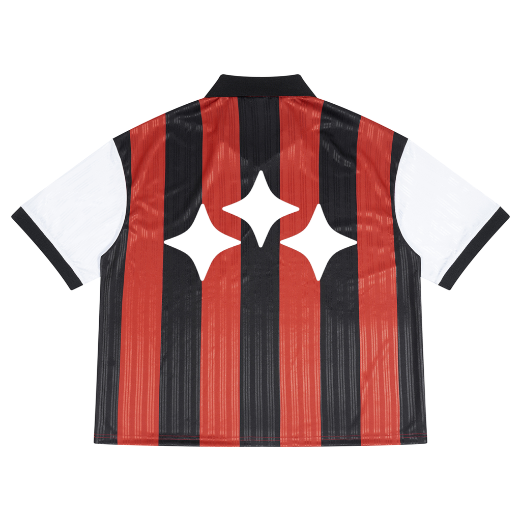 Swish. Unisex Boxy Striped Collared Soccer Jersey