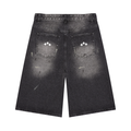 Swish. Men’s Vintage Wash Wide Leg Denim Shorts