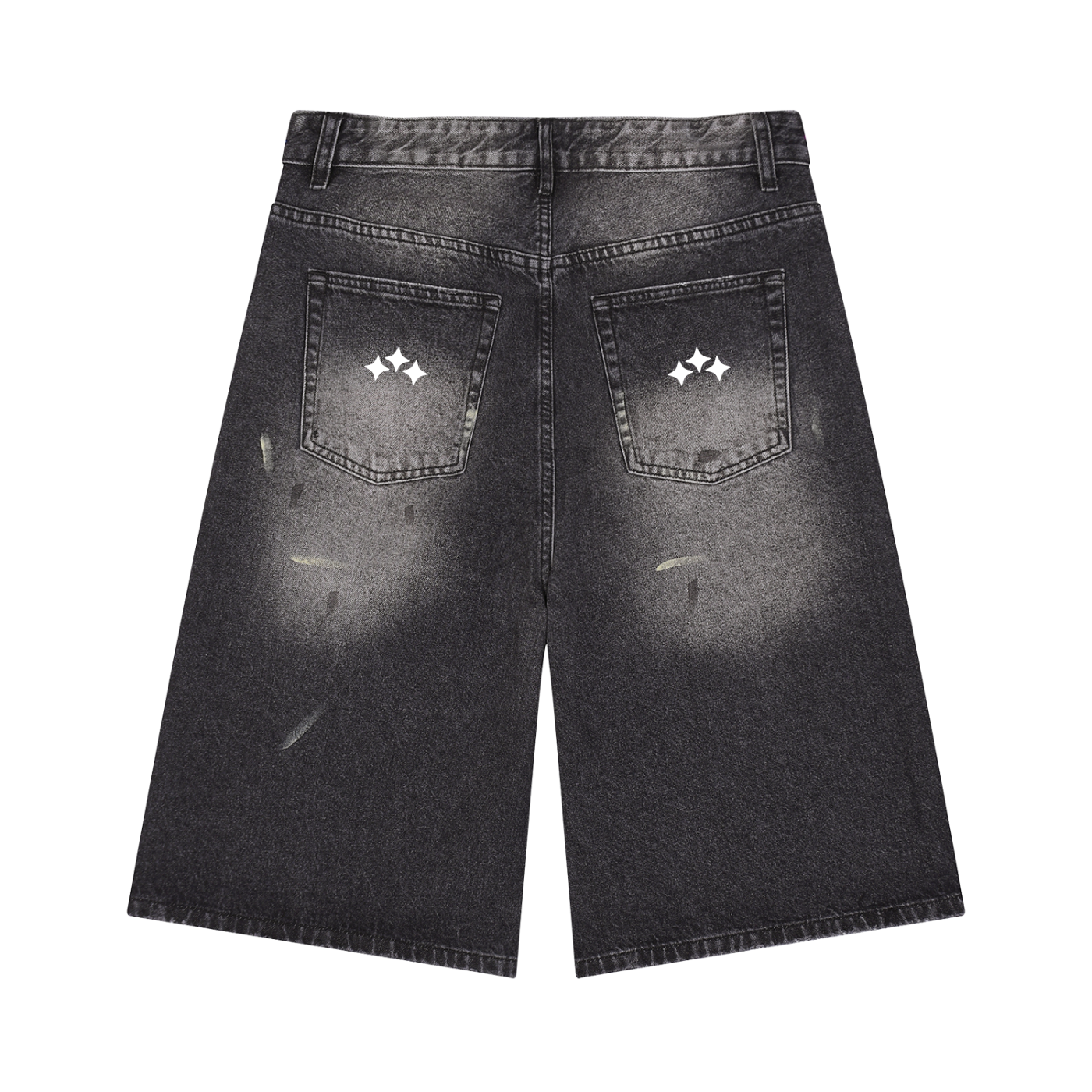 Swish. Men’s Vintage Wash Wide Leg Denim Shorts