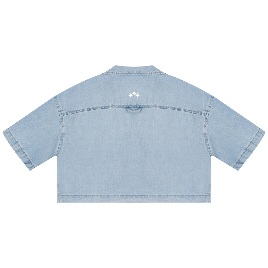 Swish. Women's Vintage Wash Boxy Cropped Shirt