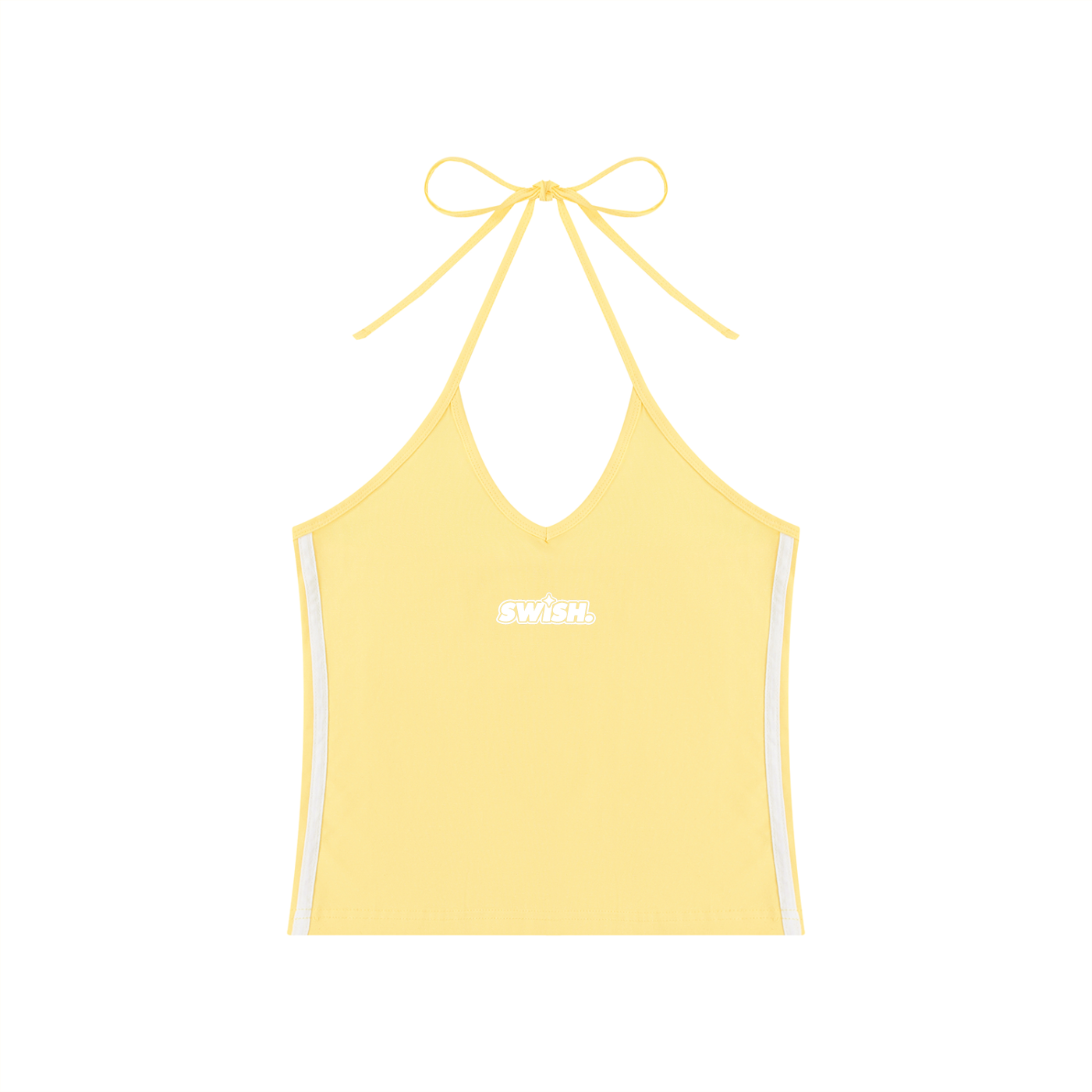 Swish. Women's Color Block Halter Crop Tank Top