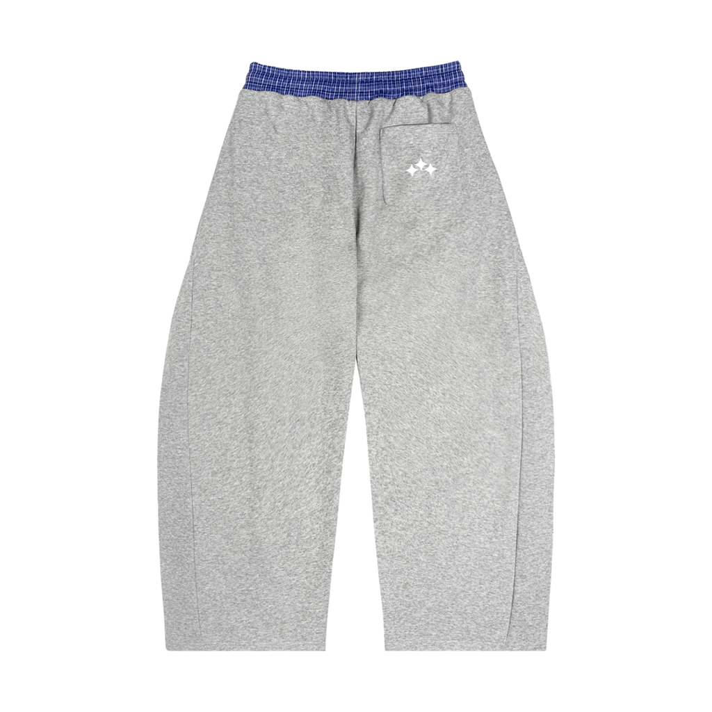 Swish. Plaid Waistband Barrel Sweatpants