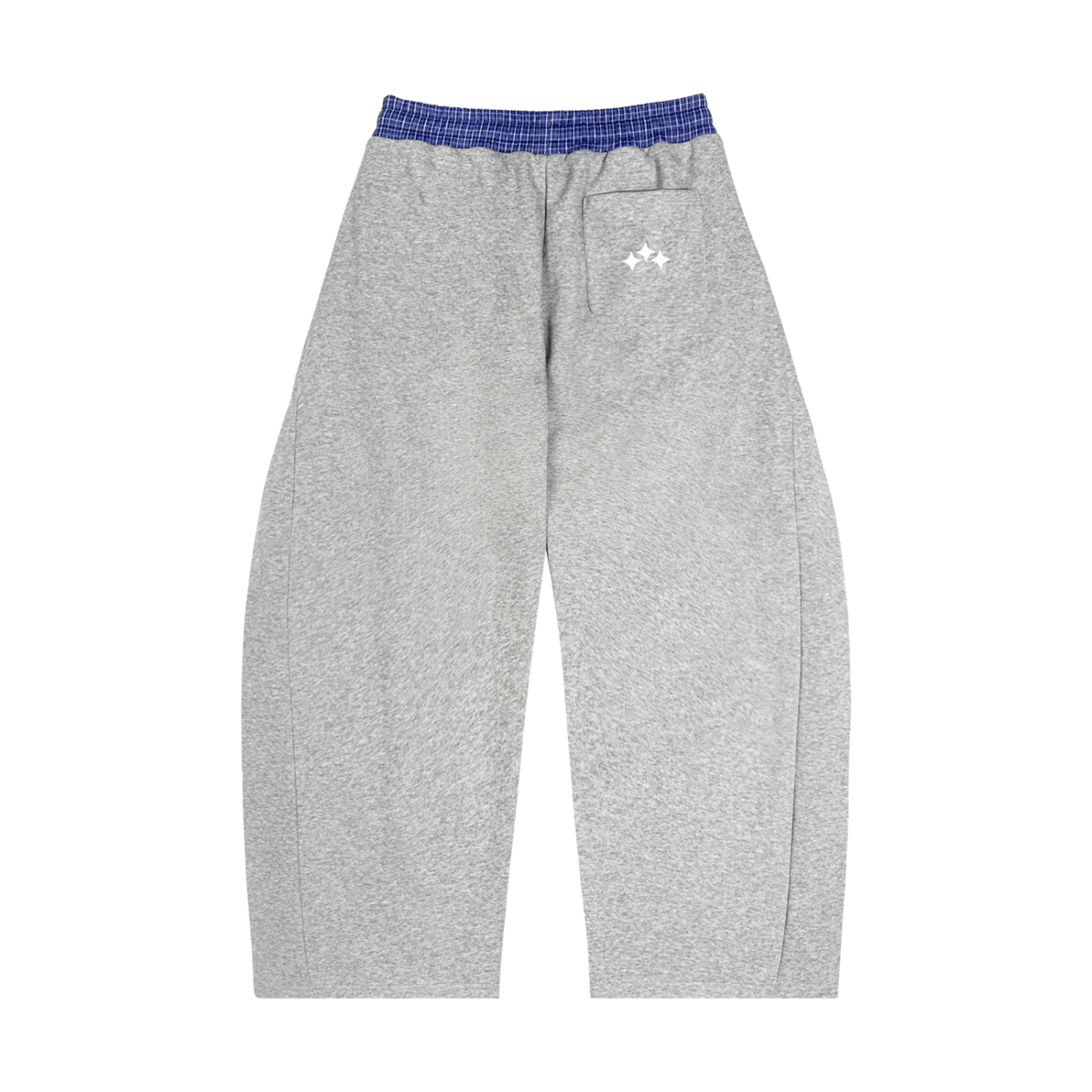 Swish. Plaid Waistband Barrel Sweatpants