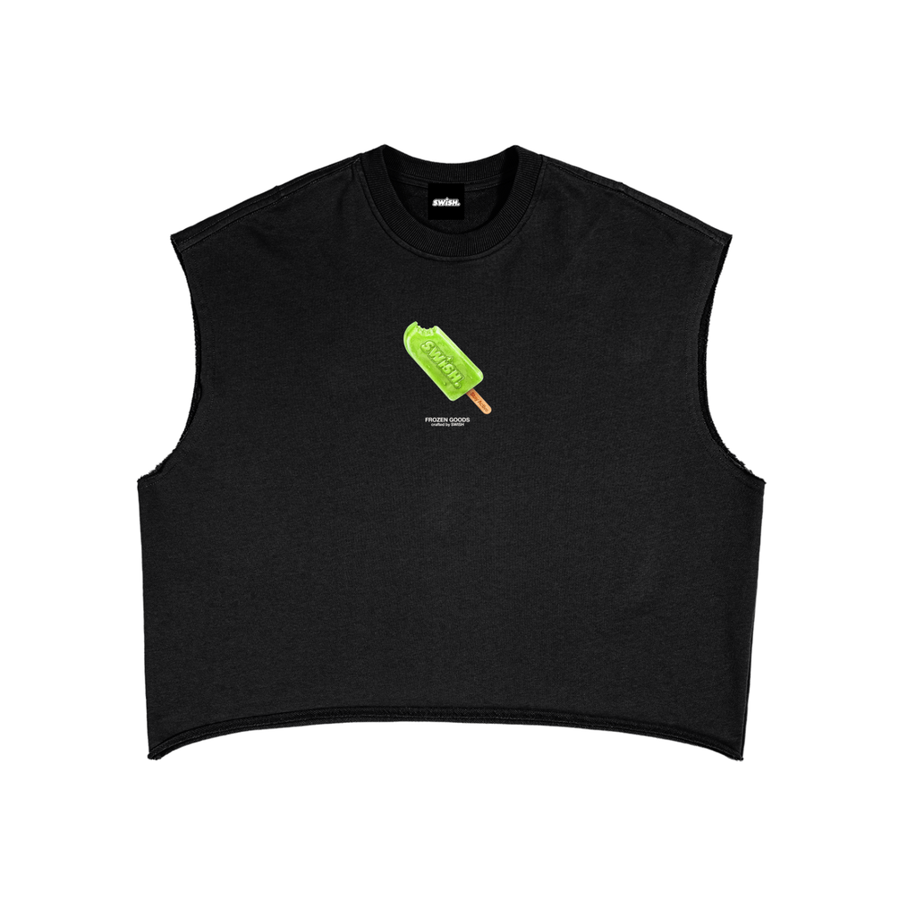 Swish. "Frozen Goods" French Terry Boxy Tank Top