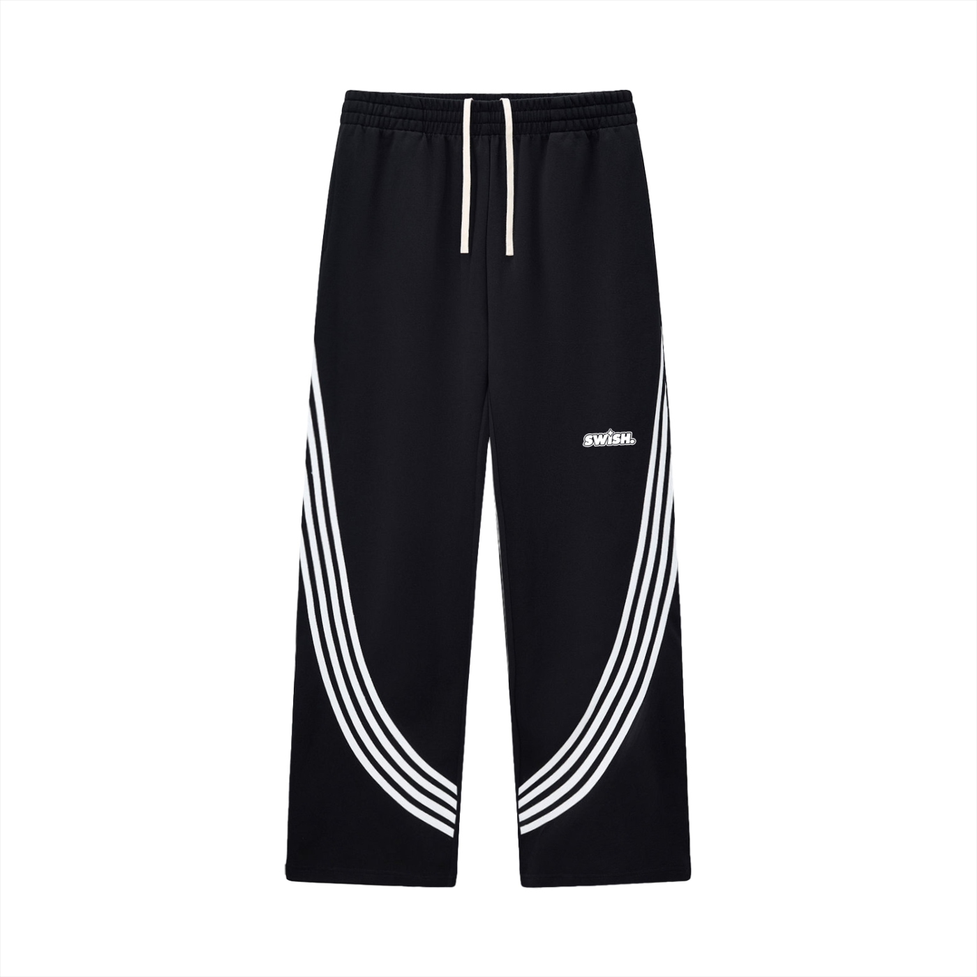 Swish. Curved Stripe Straight Sweatpants
