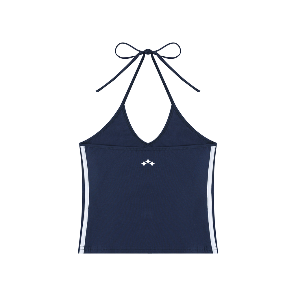 Swish. Women's Color Block Halter Crop Tank Top