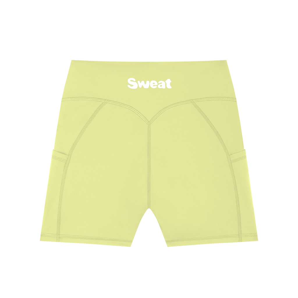 Sweat. Women's High-Waisted Pocket Biker Shorts