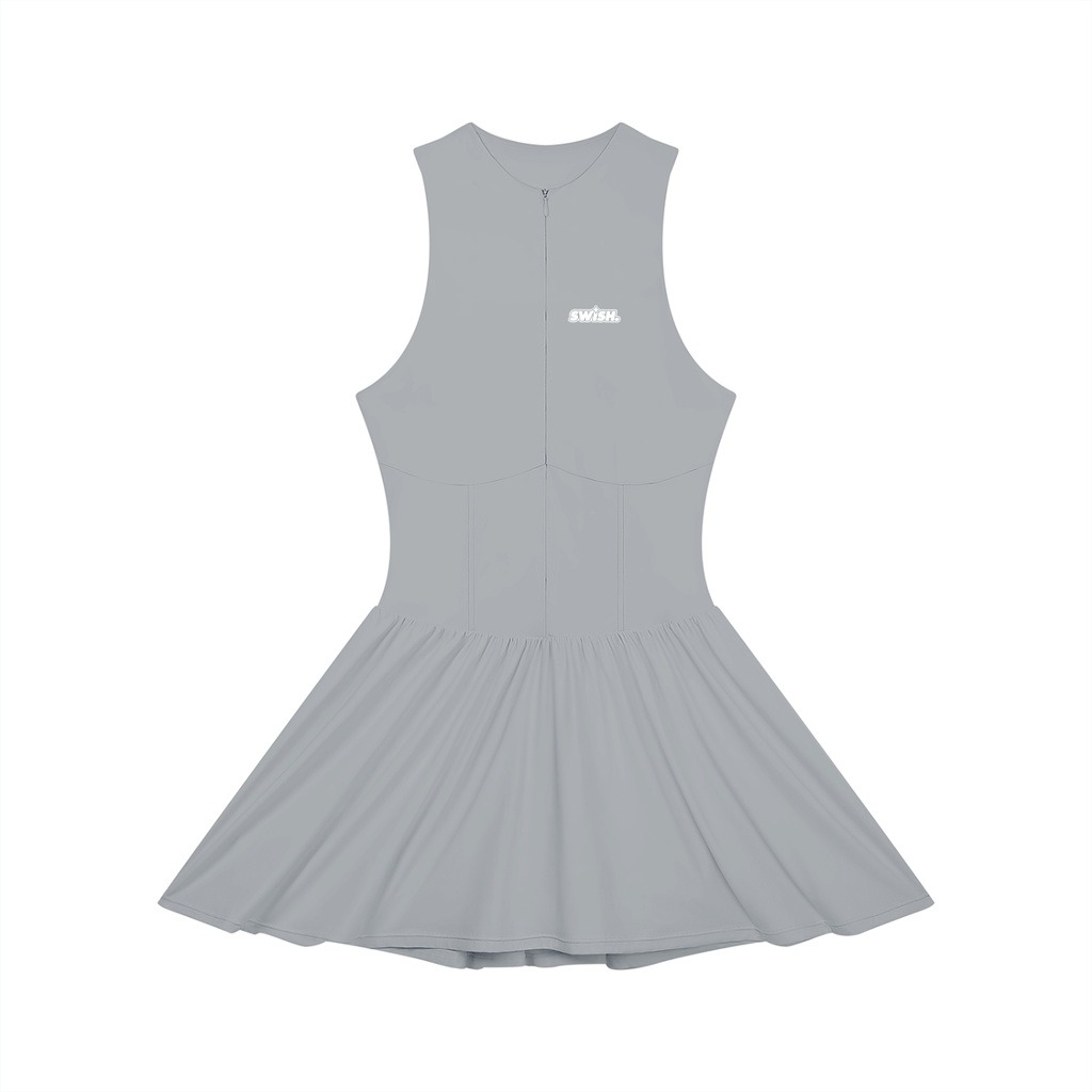 Swish. Women’s Ruched Sleeveless Full-Zip Dress