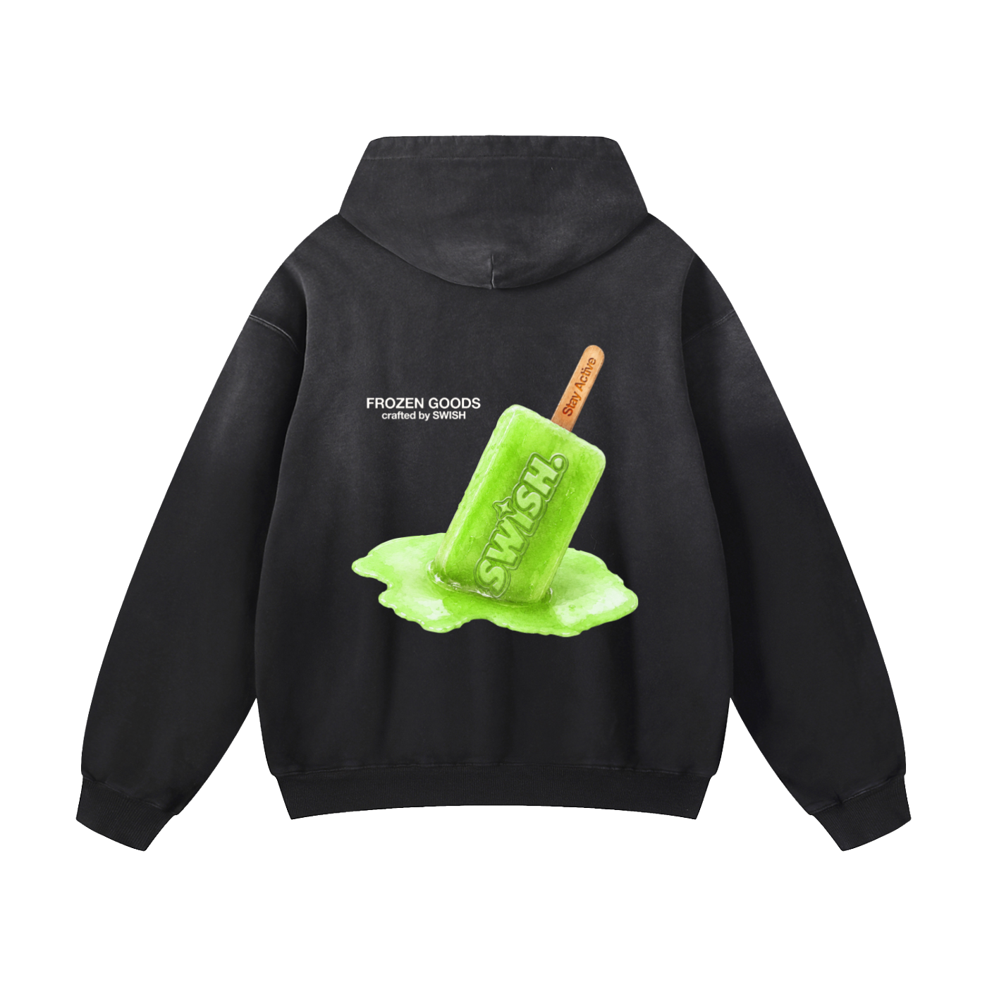 Swish. "Frozen Goods" Heavyweight Sunfade Oversized Hoodie