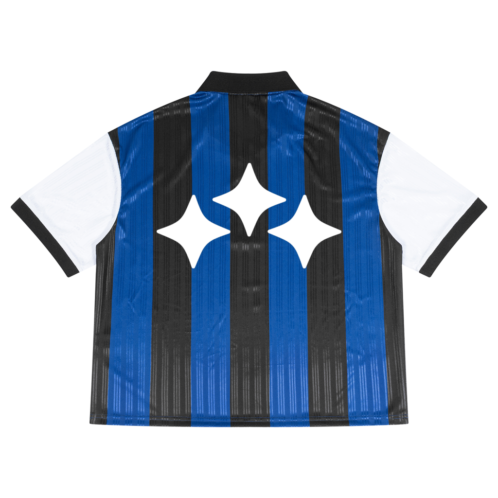 Swish. Unisex Boxy Striped Collared Soccer Jersey