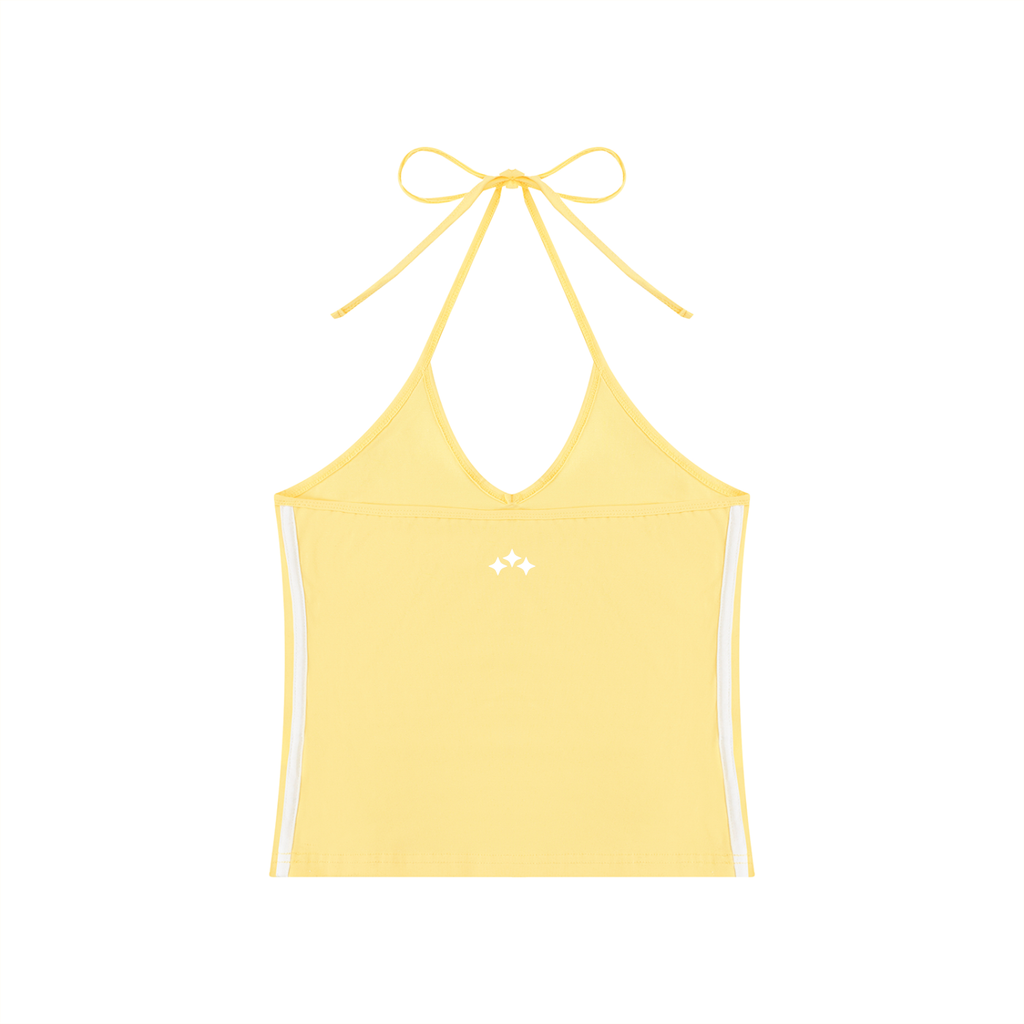 Swish. Women's Color Block Halter Crop Tank Top