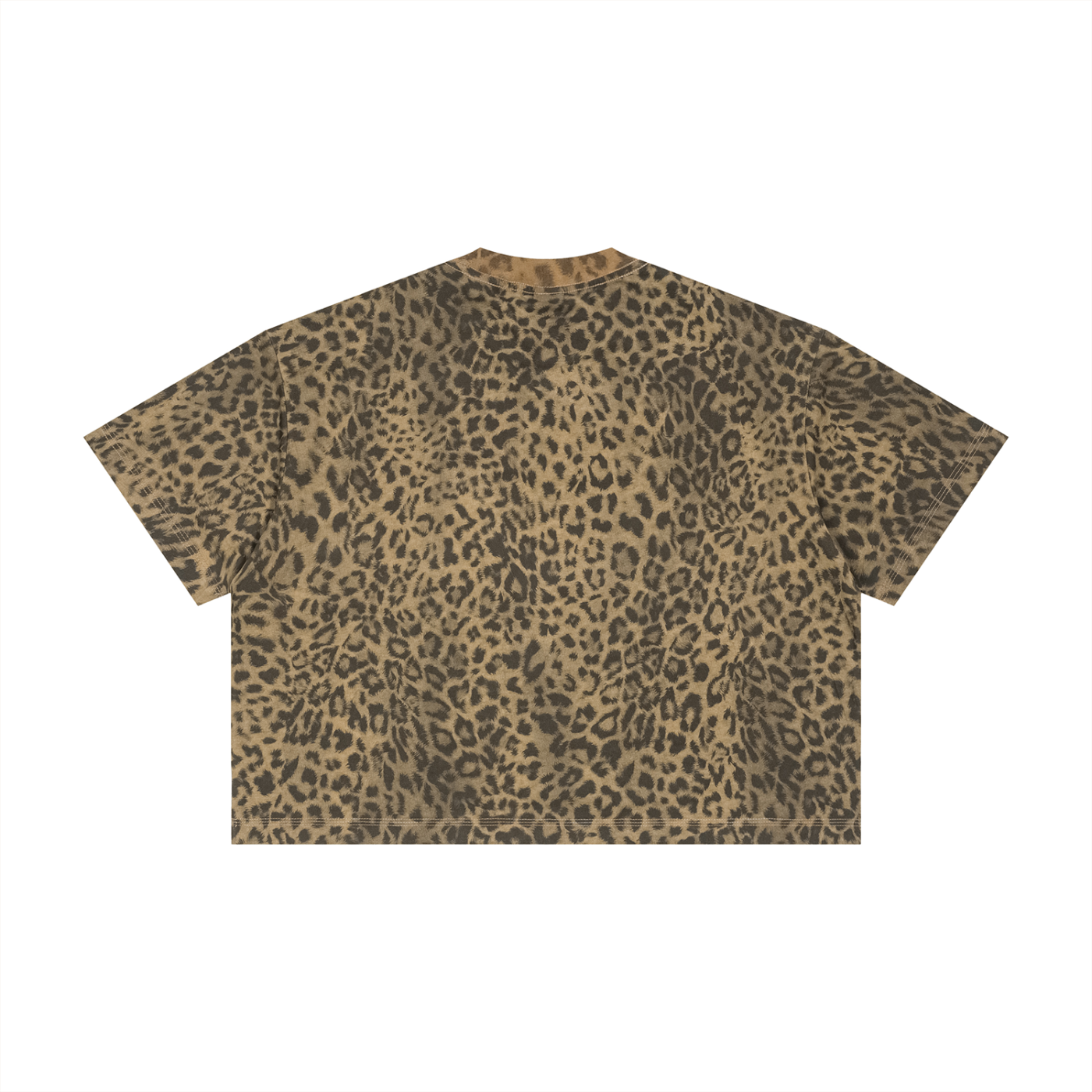 Swish. Unisex Leopard Print Boxy T-Shirt