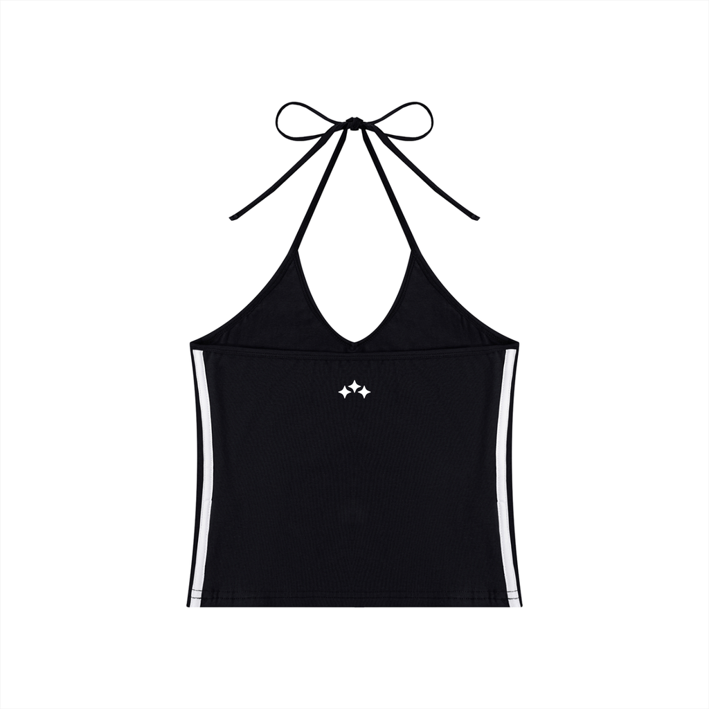 Swish. Women's Color Block Halter Crop Tank Top