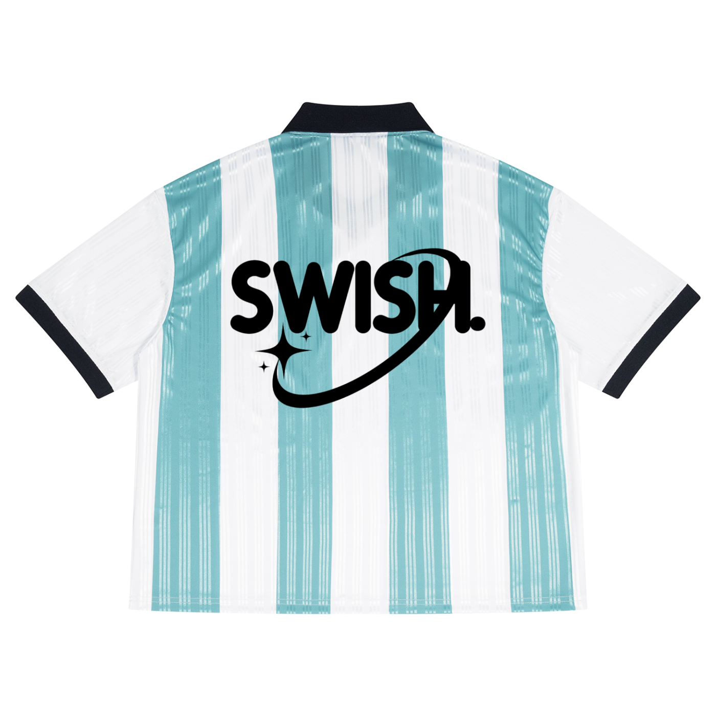 Swish. Unisex Boxy Striped Collared Soccer Jersey