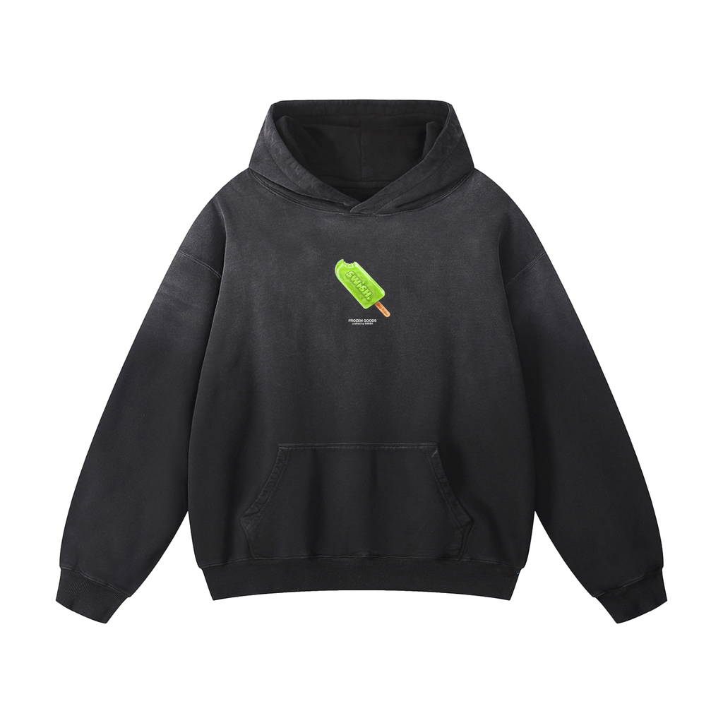 Swish. "Frozen Goods" Heavyweight Sunfade Oversized Hoodie