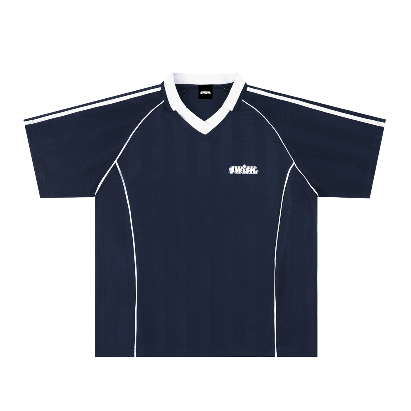 Swish. Shadow Stripe Collared Soccer Jersey