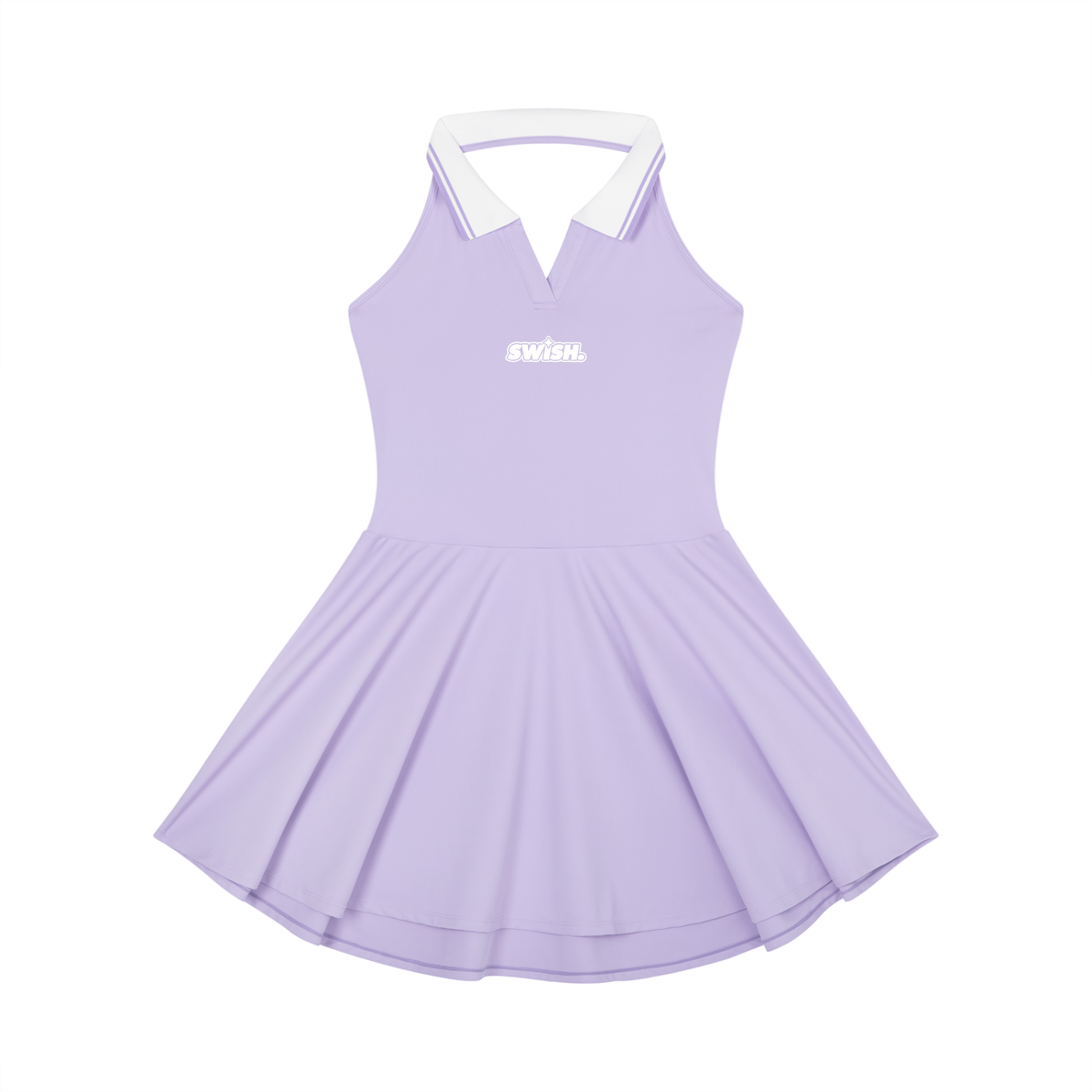 Swish. Women's Collared Halter A-Line Tennis Dress