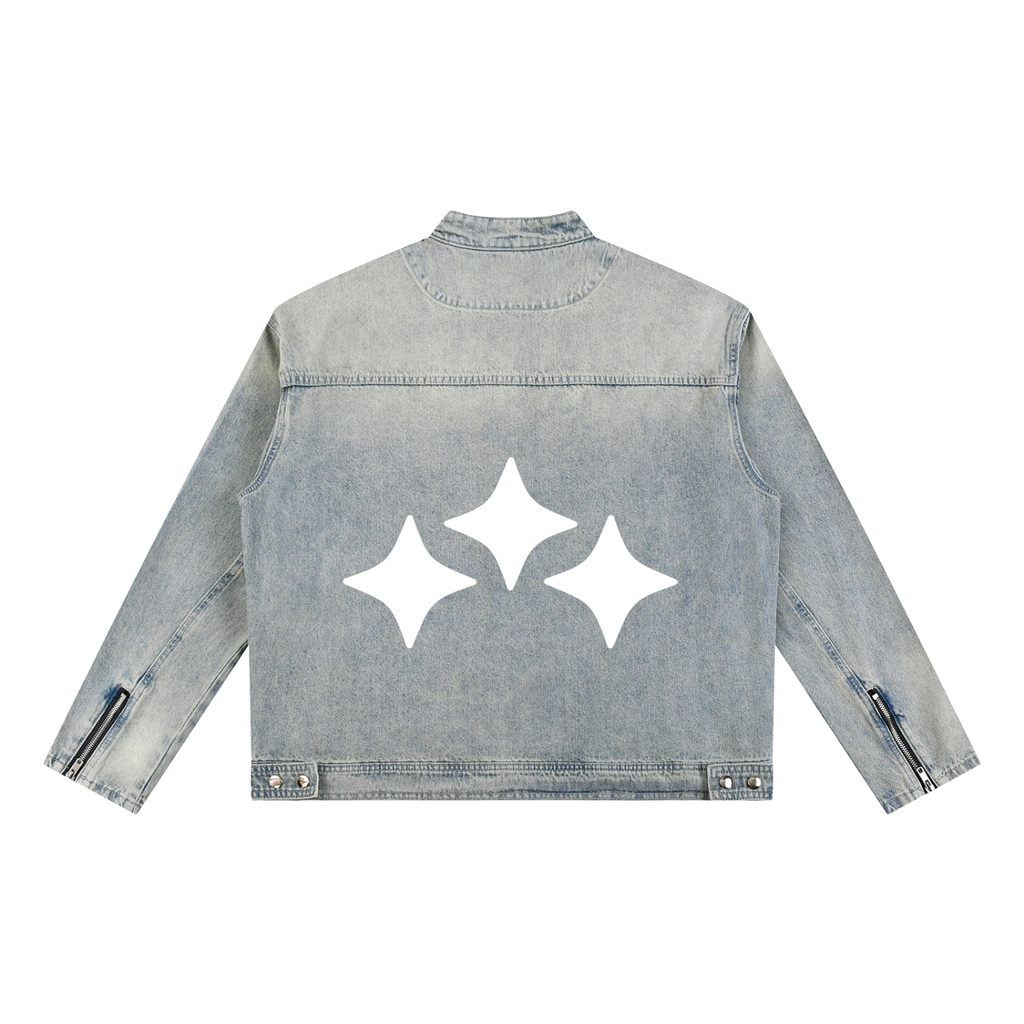 Swish. Vintage Wash Zip Denim Jacket