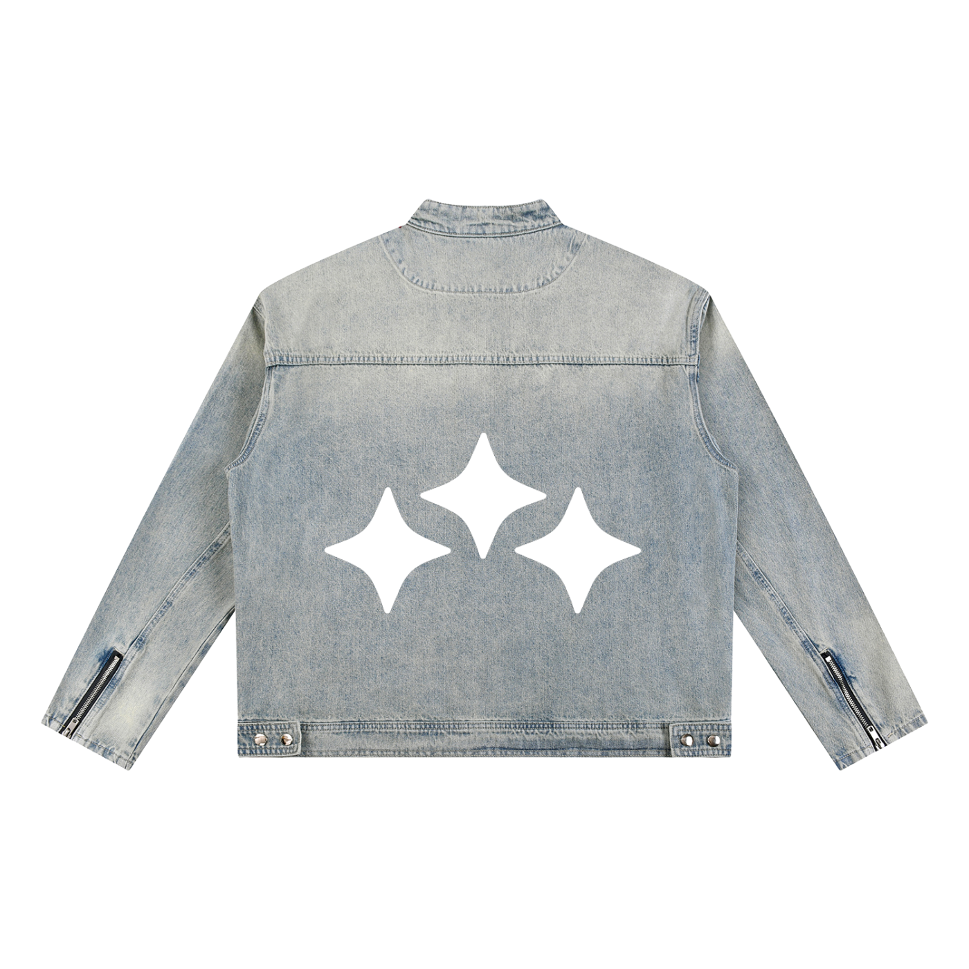 Swish. Vintage Wash Zip Denim Jacket