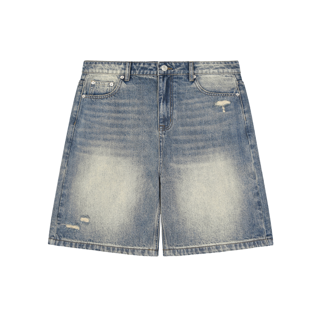 Swish. Faded Distressed Baggy Denim Shorts
