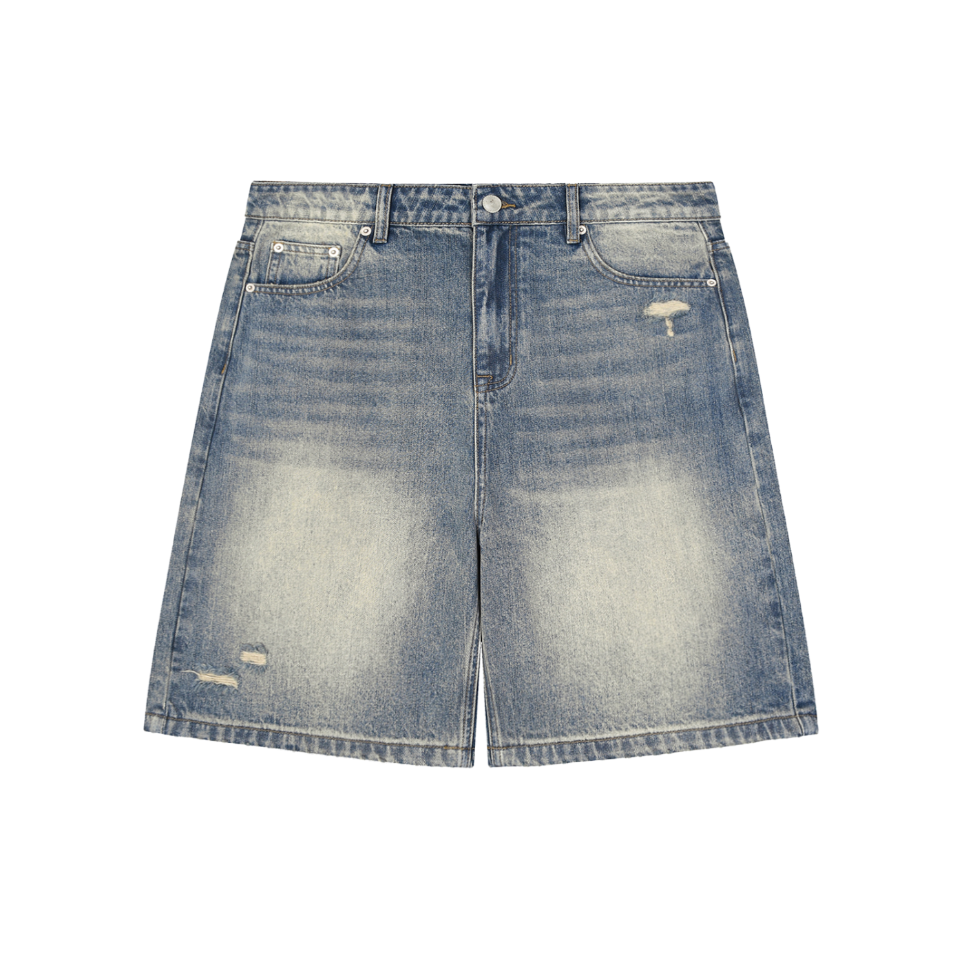 Swish. Faded Distressed Baggy Denim Shorts