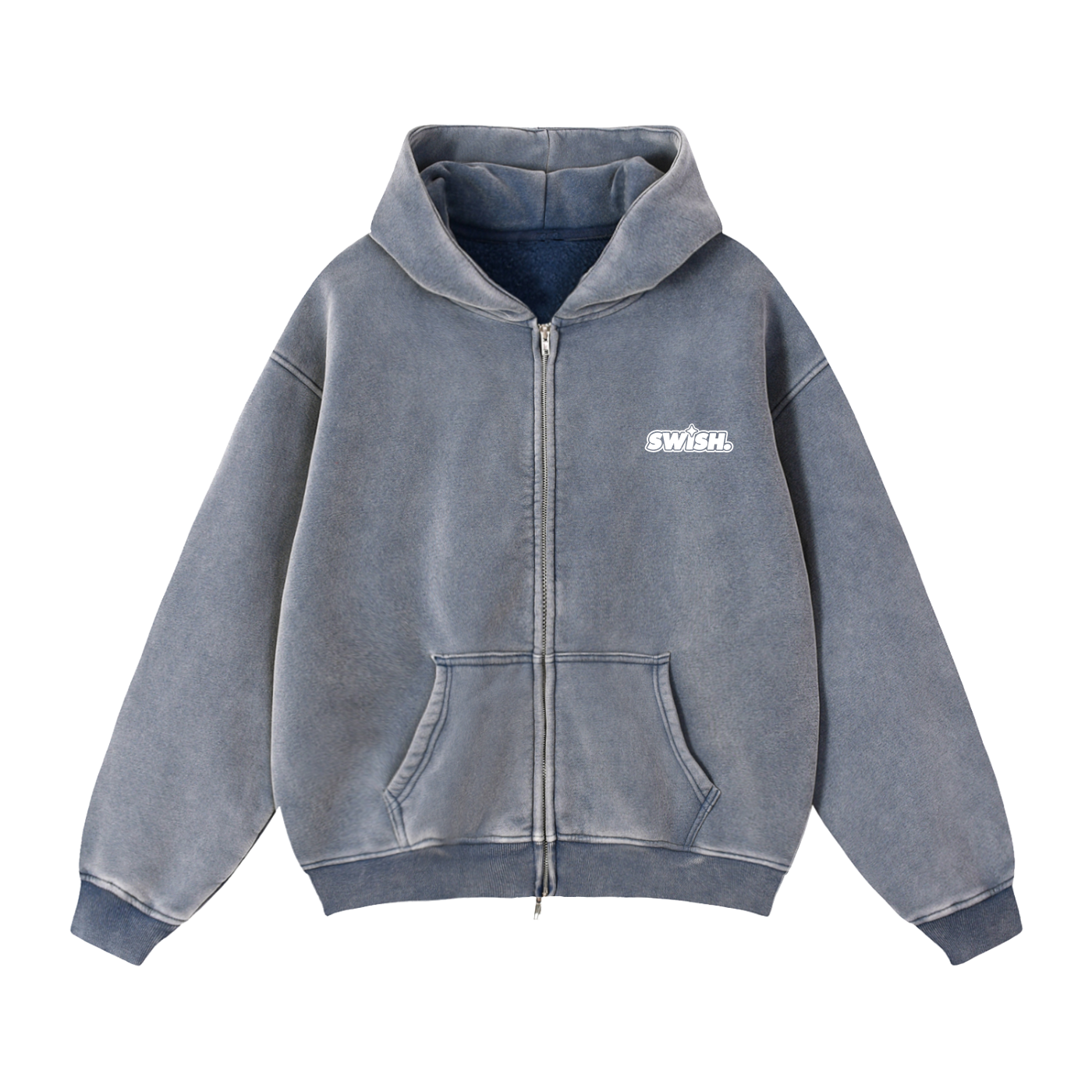 Swish. Zip-Through Boxy Fleece Hoodie