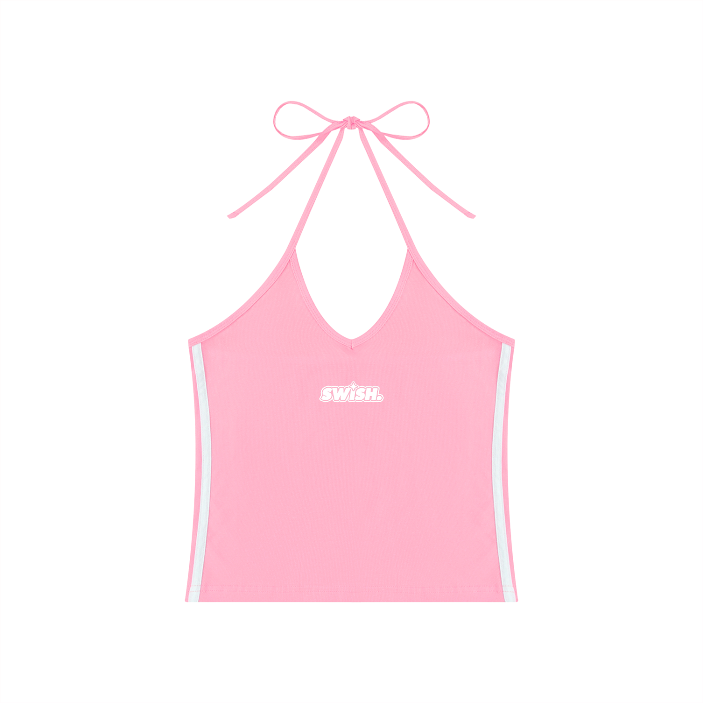 Swish. Women's Color Block Halter Crop Tank Top