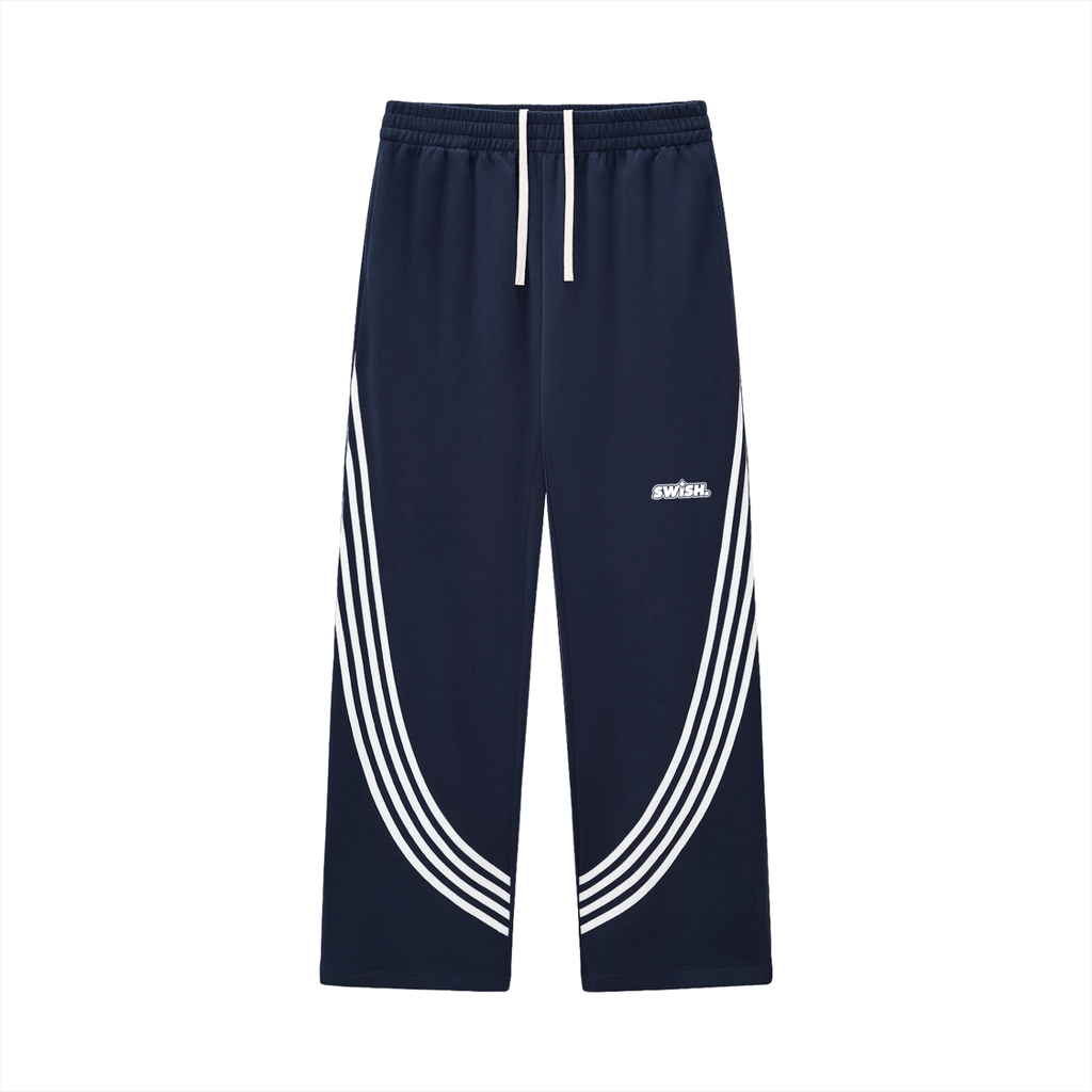 Swish. Curved Stripe Straight Sweatpants