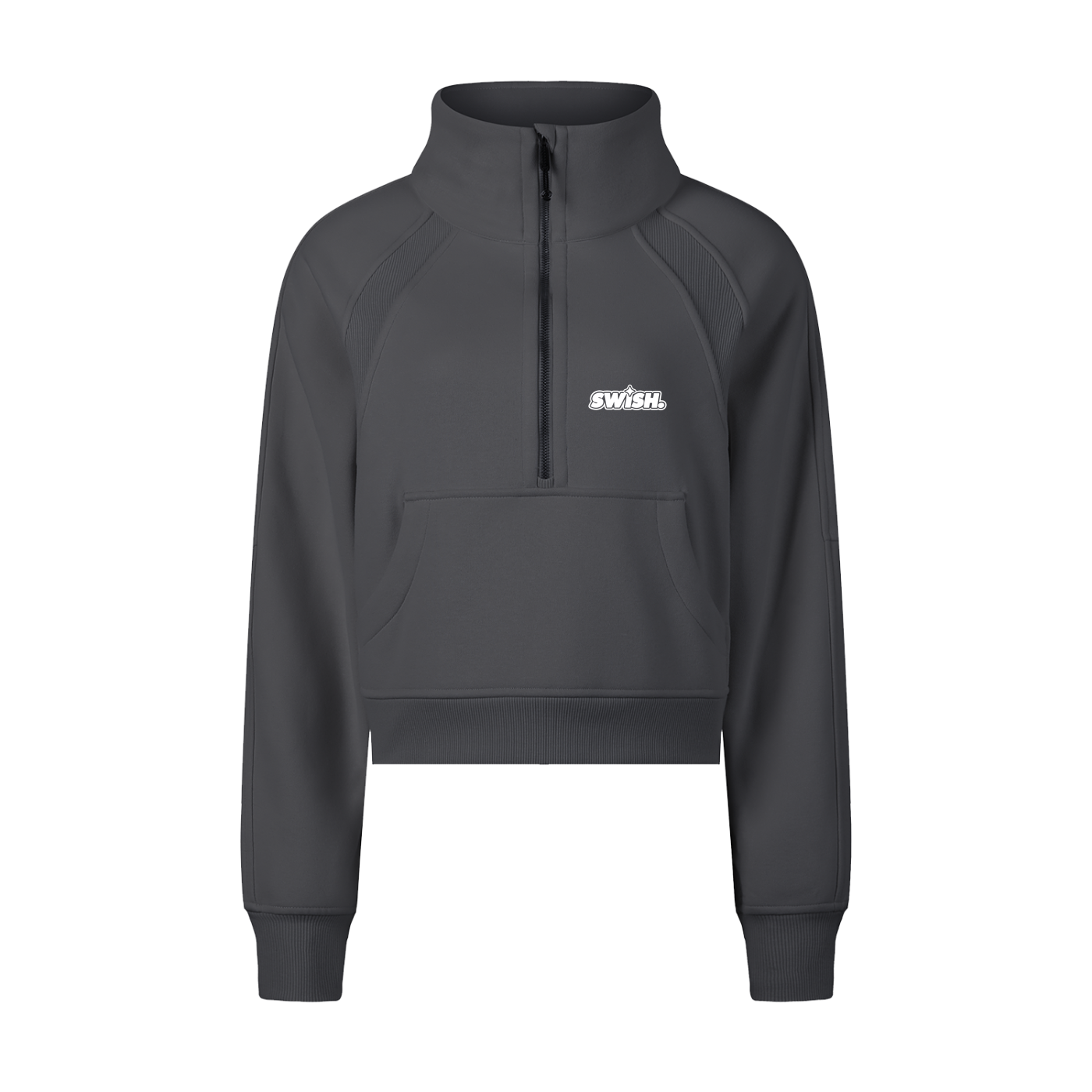 Swish. Women's Cropped Half-Zip Sweatshirt