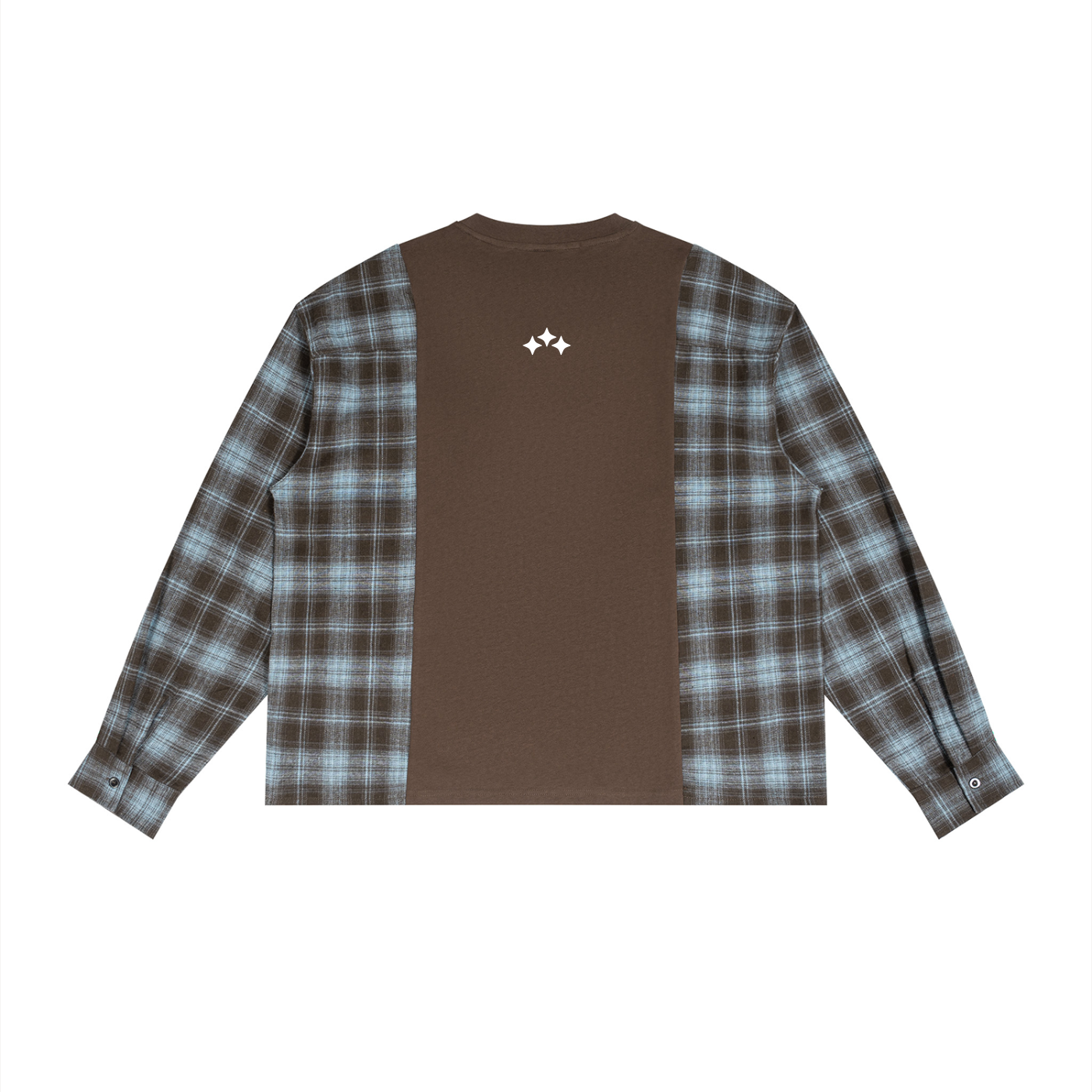 Swish. Unisex Plaid Panel Long Sleeve T-Shirt