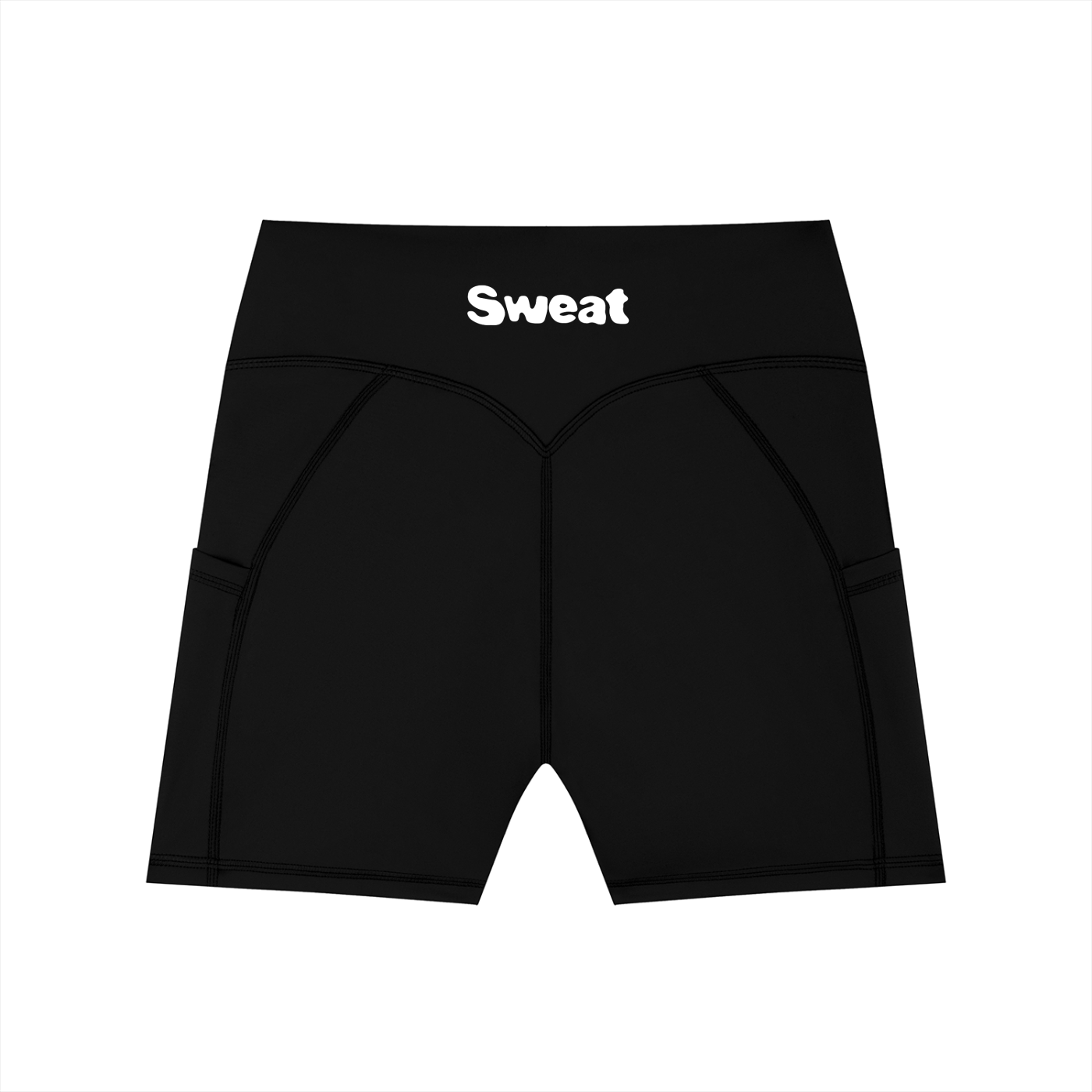 Sweat. Women's High-Waisted Pocket Biker Shorts