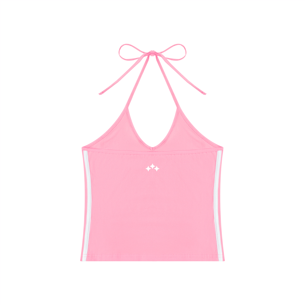 Swish. Women's Color Block Halter Crop Tank Top