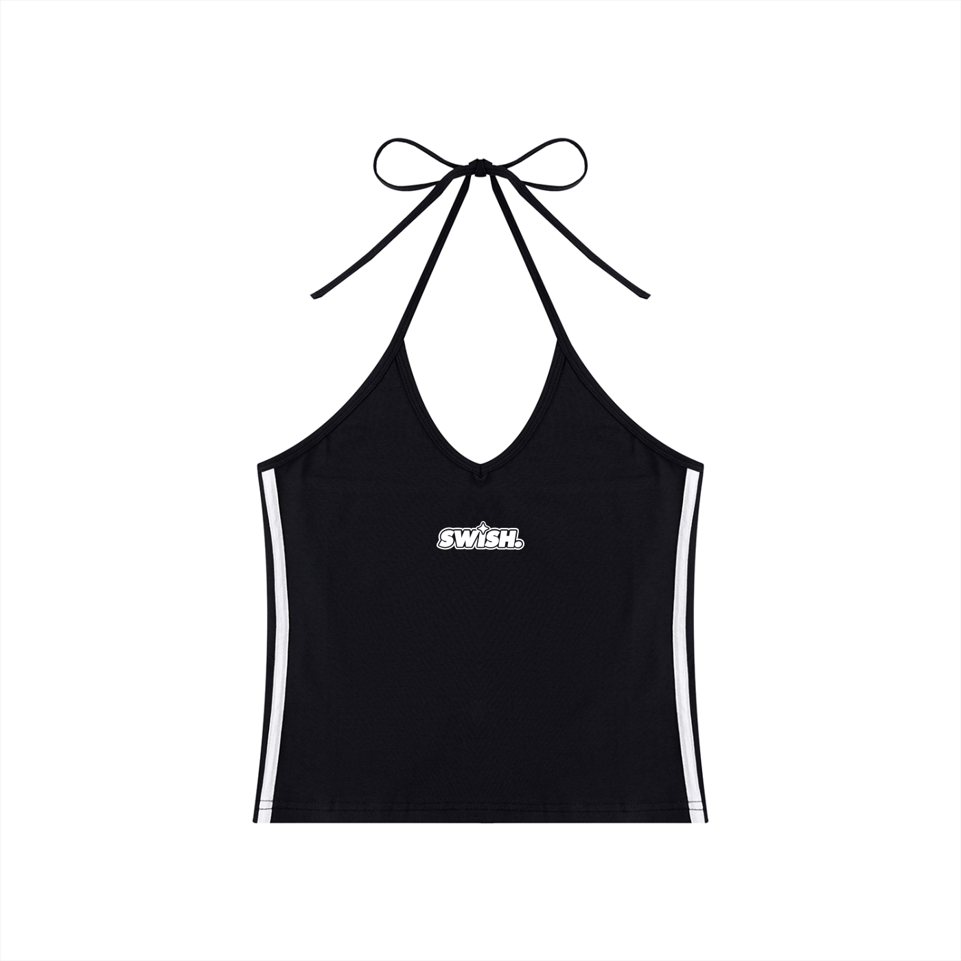 Swish. Women's Color Block Halter Crop Tank Top