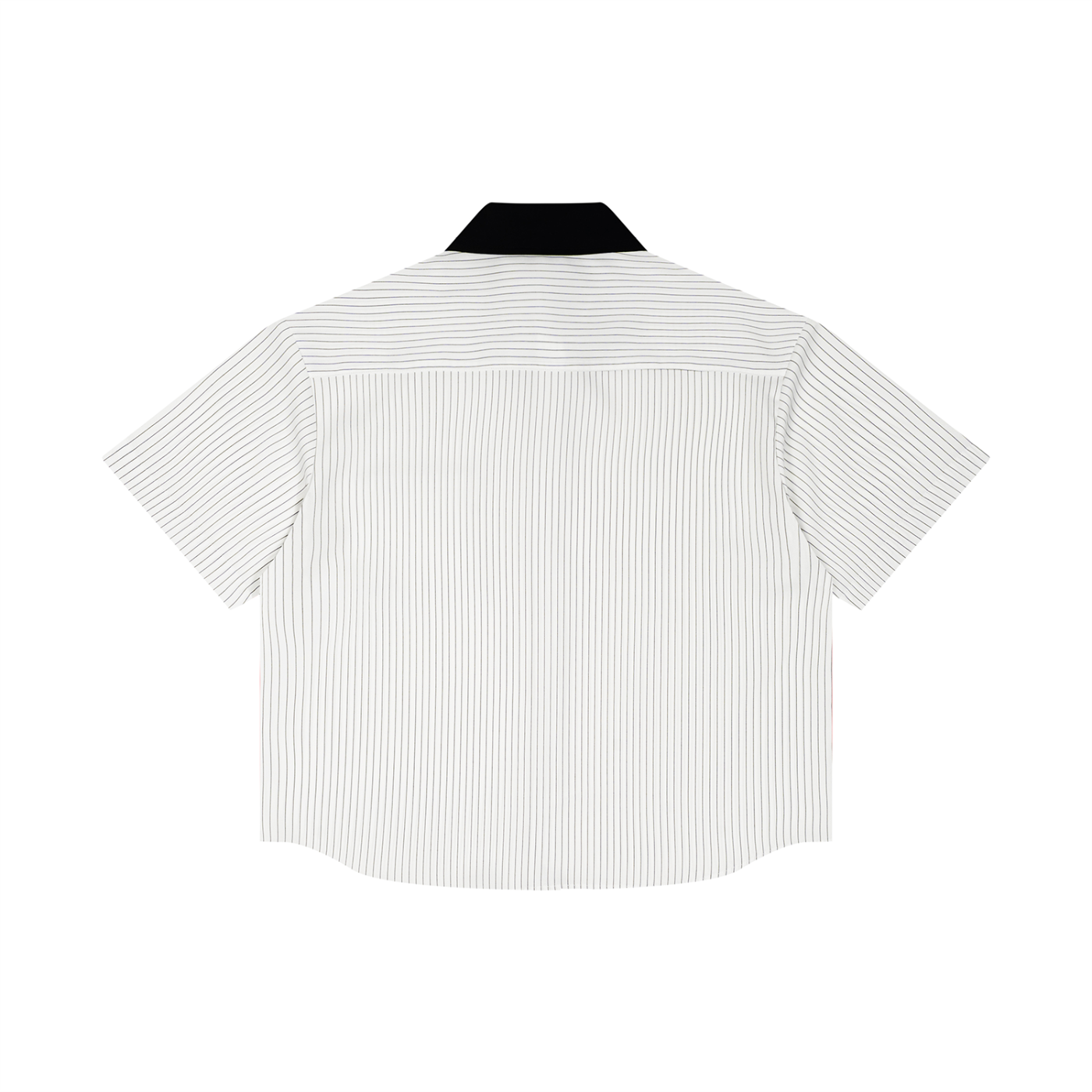 Swish. Unisex Striped Boxy Contrast Logo Collar Shirt